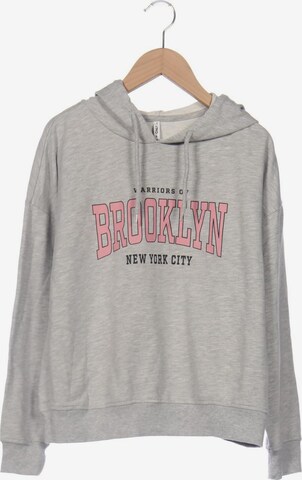 ONLY Sweatshirt & Zip-Up Hoodie in S in Grey: front