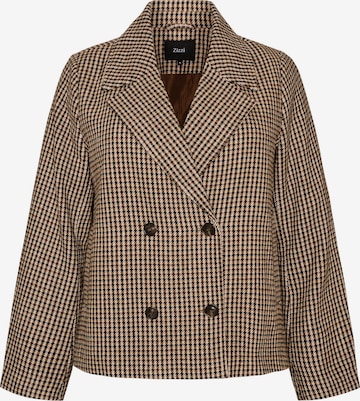 Zizzi Between-Seasons Coat 'PIPPA' in Brown: front