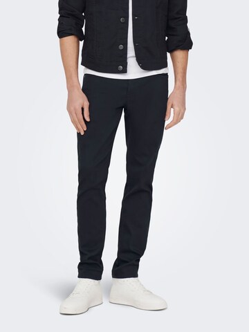 Only & Sons Regular Broek 'Loom' in Blauw: voorkant