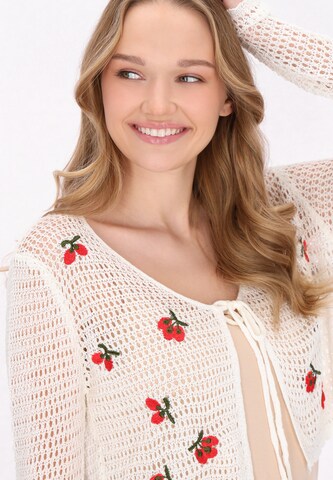 MYMO Gebreid vest in Wit