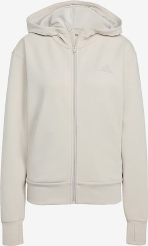 Veste de survêtement 'Designed 4 Training' ADIDAS PERFORMANCE en beige : devant