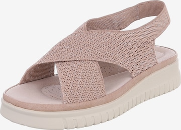 Ital-Design Strap Sandals in Pink: front