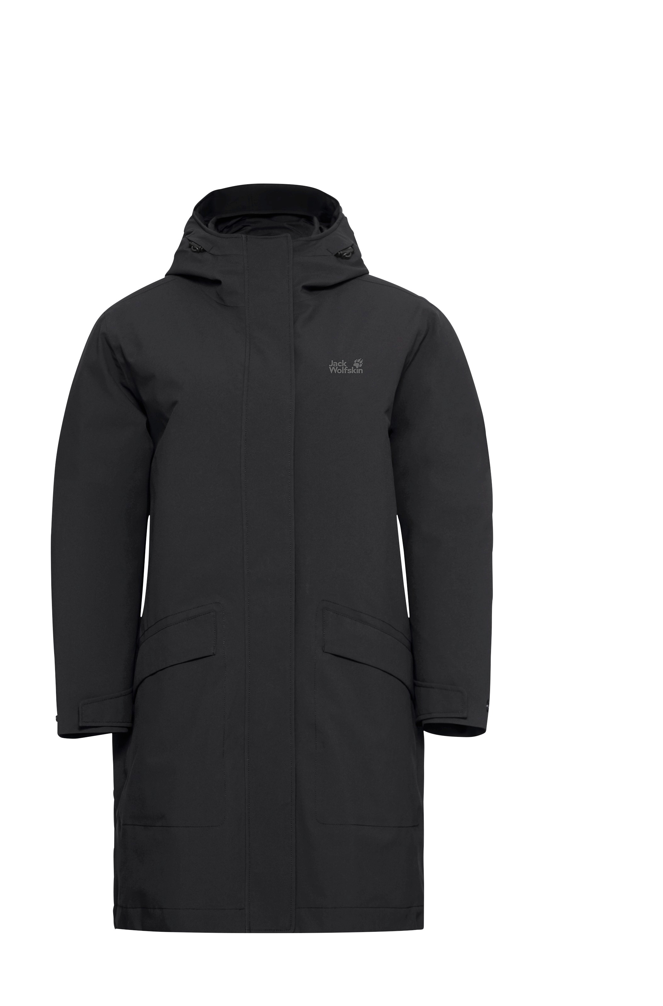JACK WOLFSKIN Outdoor Coat in Black: front