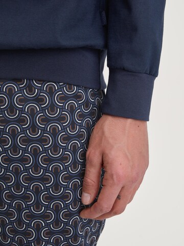 CALIDA Pyjama lang 'Relax Imprint' in Blauw