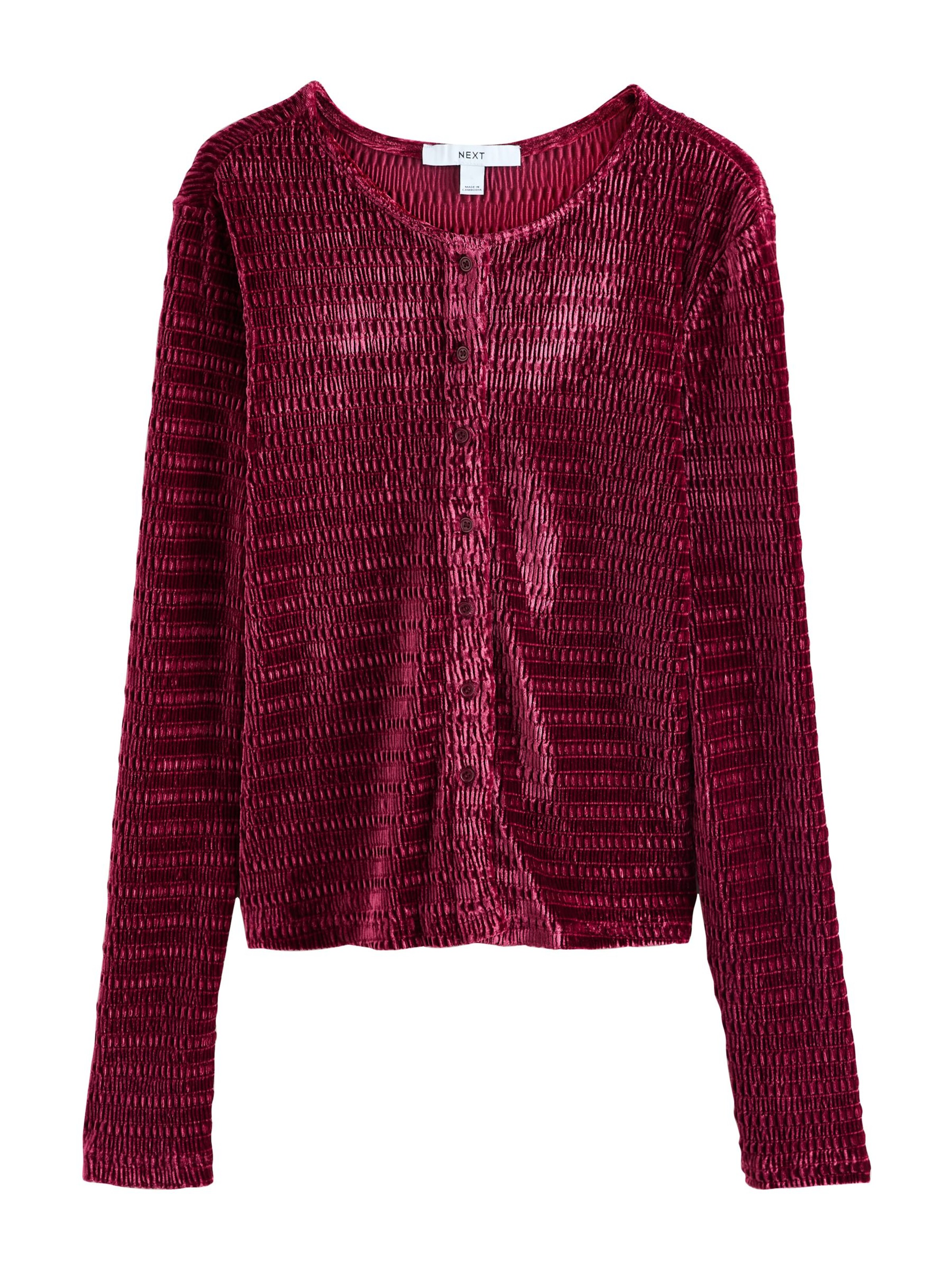 sarkans Next Adīta jaka: no priekšpuses