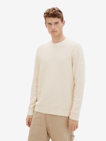 TOM TAILOR Pullover in Beige