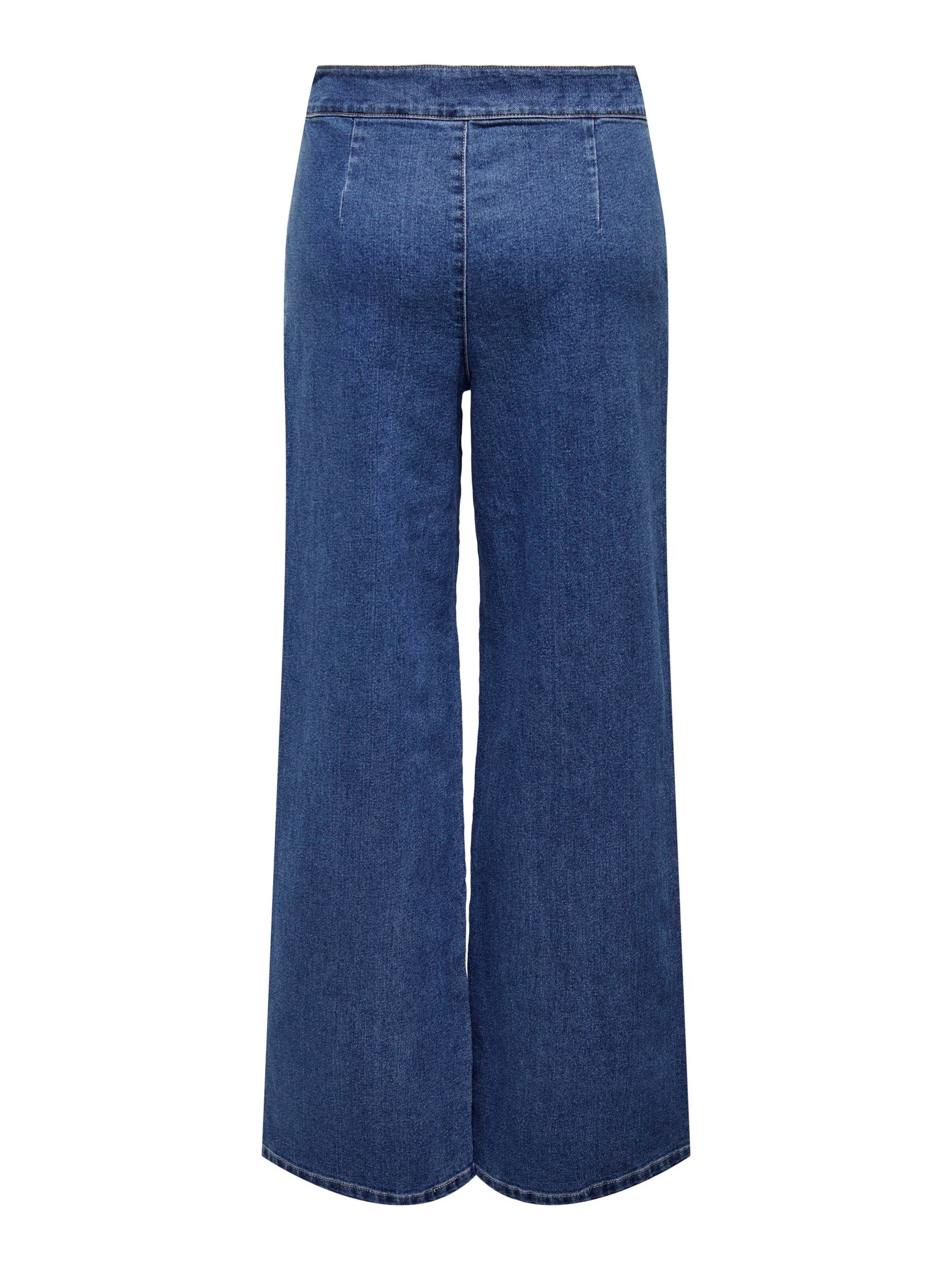 JDY Loosefit Bandplooi jeans 'JDYGeggo' in Blauw