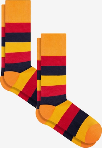 Albero Natur Socks 'Bio-Baumwoll-Socken mit längerem Bündchen - 2er Pack' in Orange: front