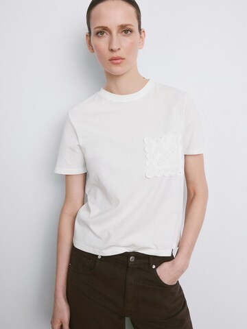 MANGO Shirt 'DAISY' in Wit: voorkant