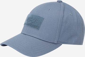 Casquette ALPHA INDUSTRIES en bleu : devant