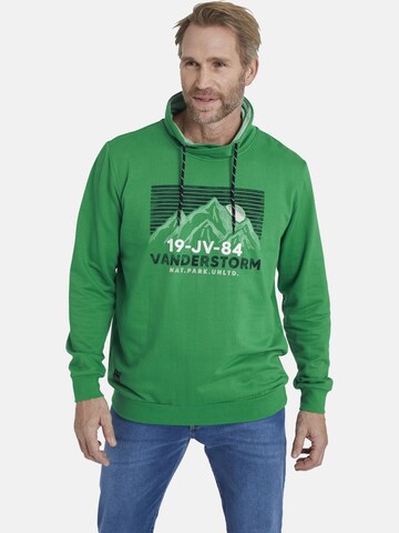 Jan Vanderstorm Sweatshirt 'Anje' in Groen: voorkant