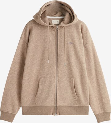 GANT Sweatjacke in Braun: predná strana