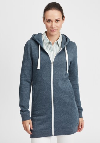 Oxmo Zip-Up Hoodie 'Olinda' in Blue: front