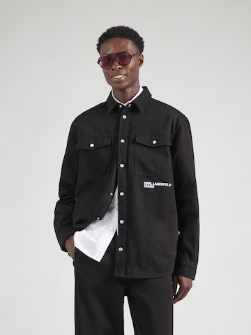 KARL LAGERFELD JEANS - Chaqueta de entretiempo en negro: frente