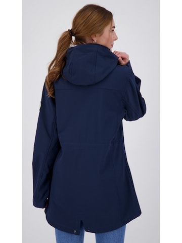 ankerglut Přechodná bunda 'Softshellmantel Ankerglutbrise Damen Softshelljacke Kapuze' – modrá