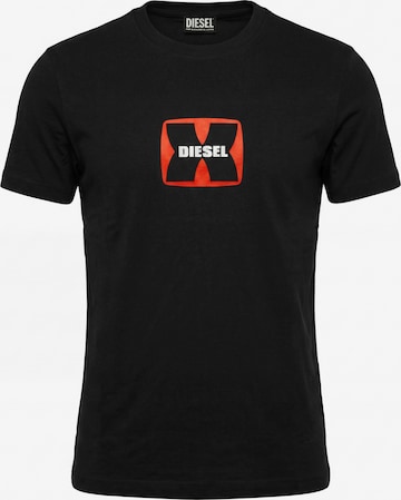 DIESEL Shirt 'T-DIEGOR-K47' in Zwart: voorkant