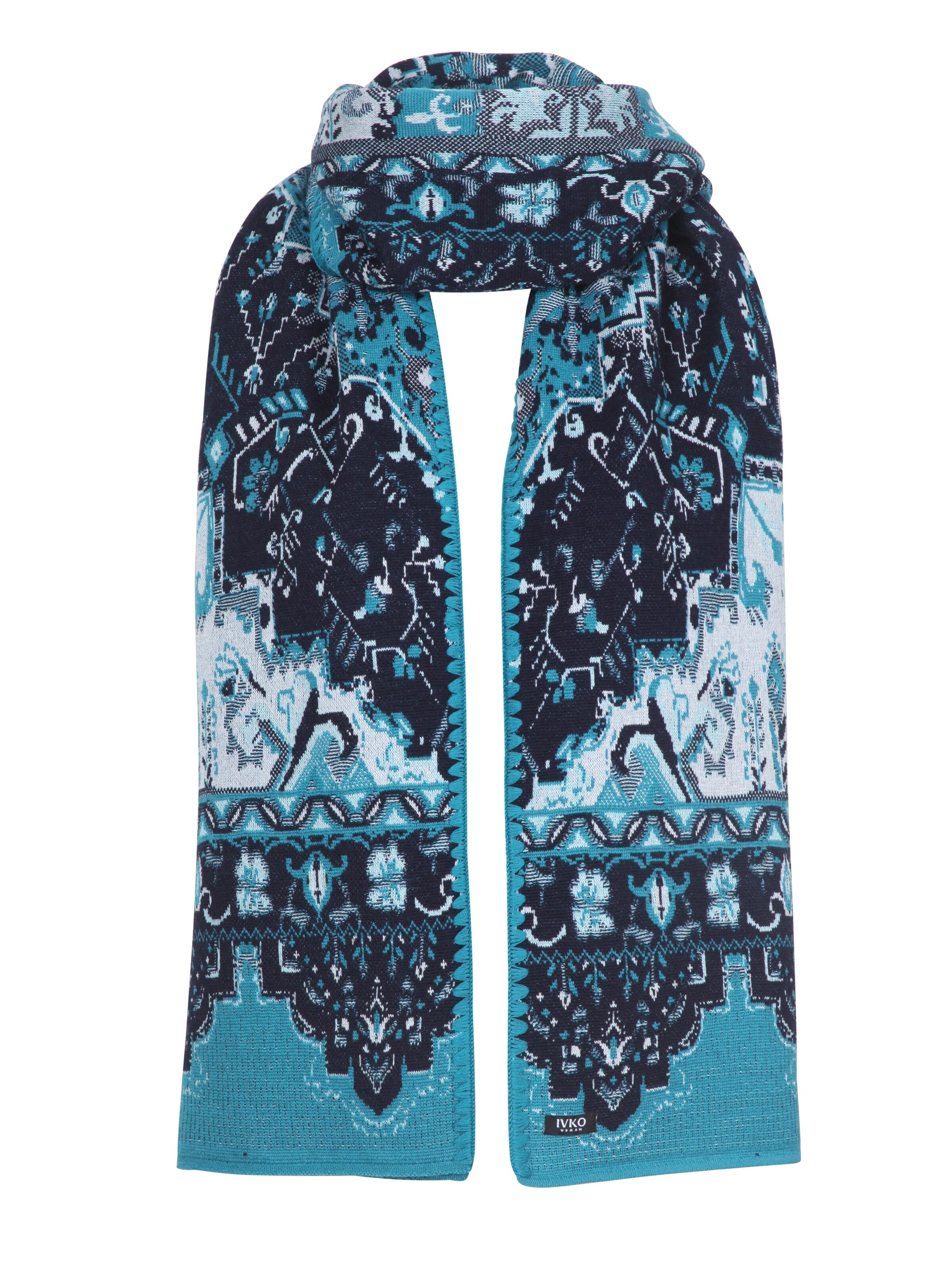 IVKO Schal‌‌ in Blau: Vorderseite