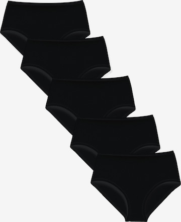 Maxte Slip 'BASIC MAX Taillenslip Hipster 5er Pack' in Schwarz: Vorderseite