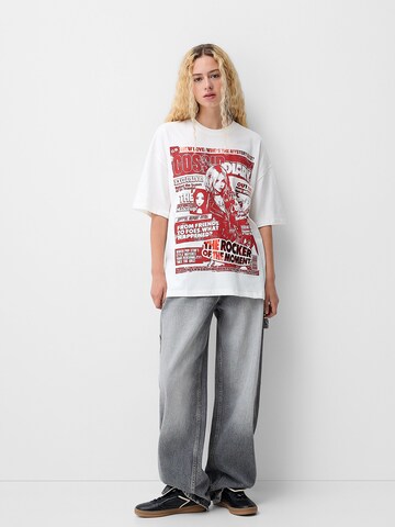 Bershka Oversized shirt in Wit