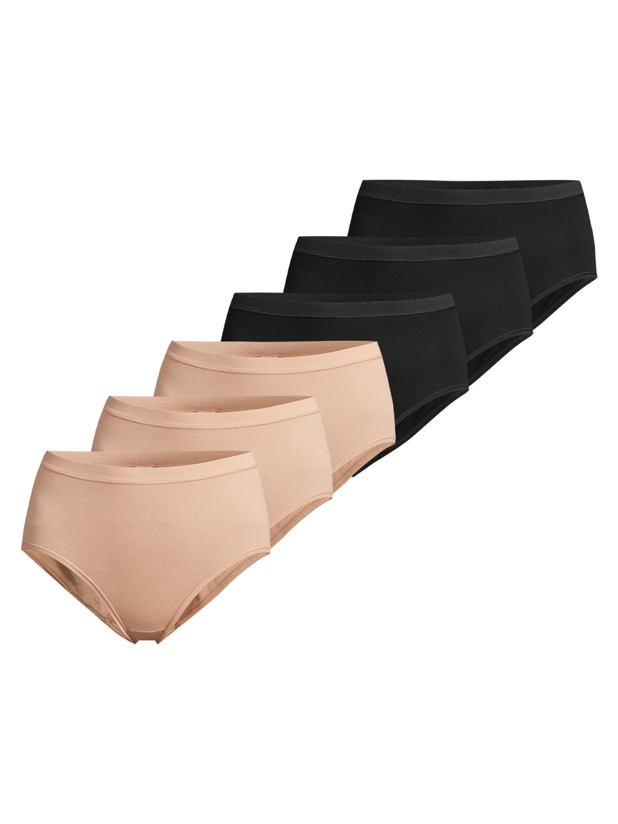 CON-TA Slip 'Feinripp' in Zwart: voorkant