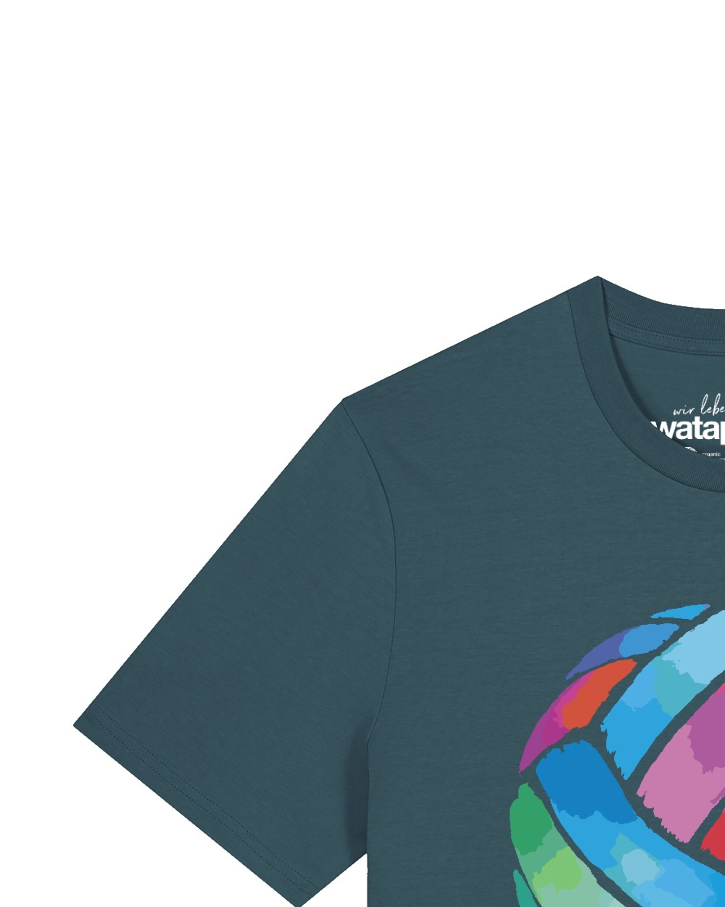 Watapparel Shirt 'Volleyball in Watercolor' in Blue