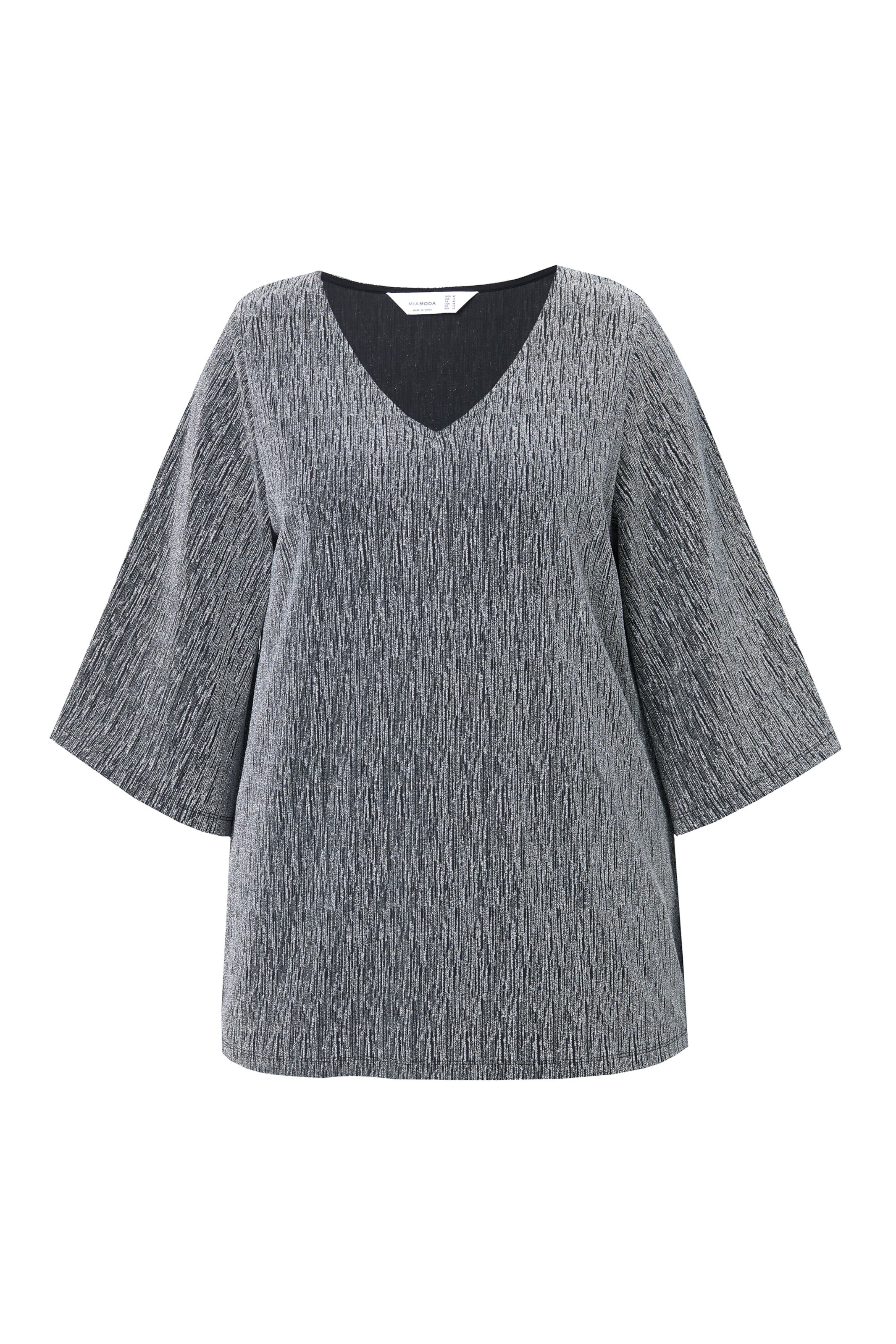 MIAMODA Blouse in Silver: front