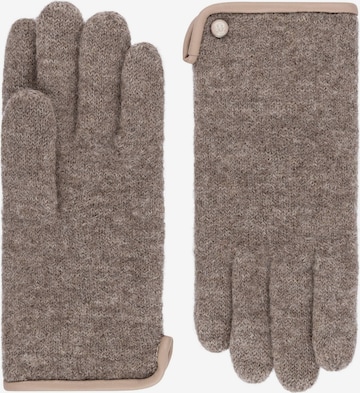 Mezzoguanti 'FELTED WOOL' di Roeckl in grigio: frontale