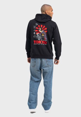Oldskull Sweater 'Asian Neon Djane Logo Graphic' in Black