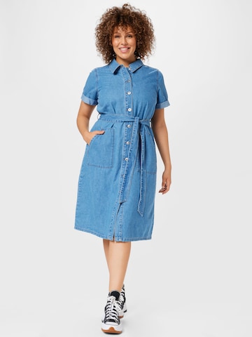 ONLY Carmakoma Shirt Dress 'Jen' in Blue: front