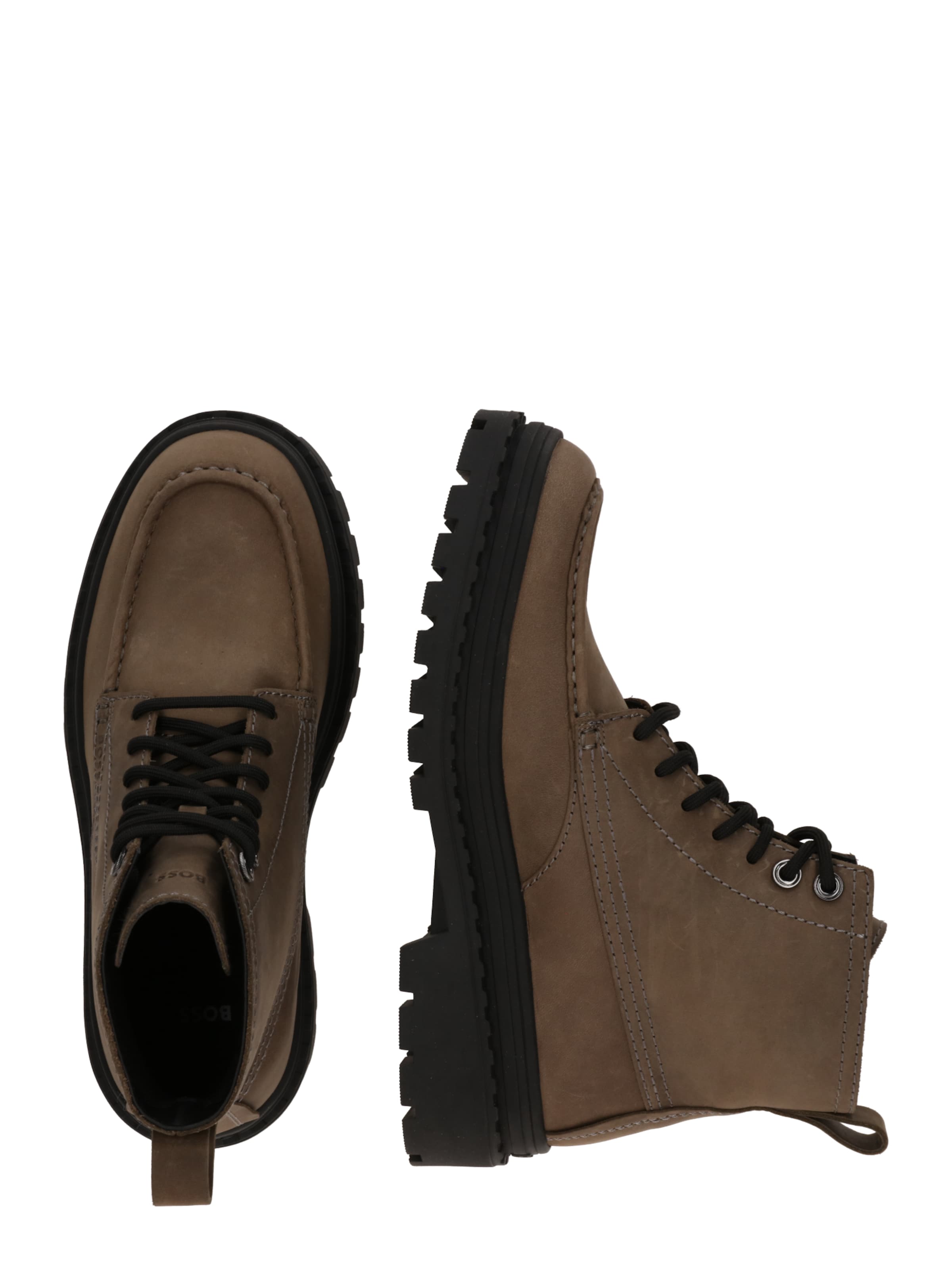 BOSS Gležnarji z vezalkami 'Nebular' | zelena barva: ob strani