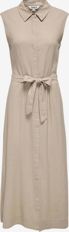 Abito 'Onlgoa Sl Linen Bl Shirt Dress Cc Pnt 15363697' di ONLY in beige: frontale