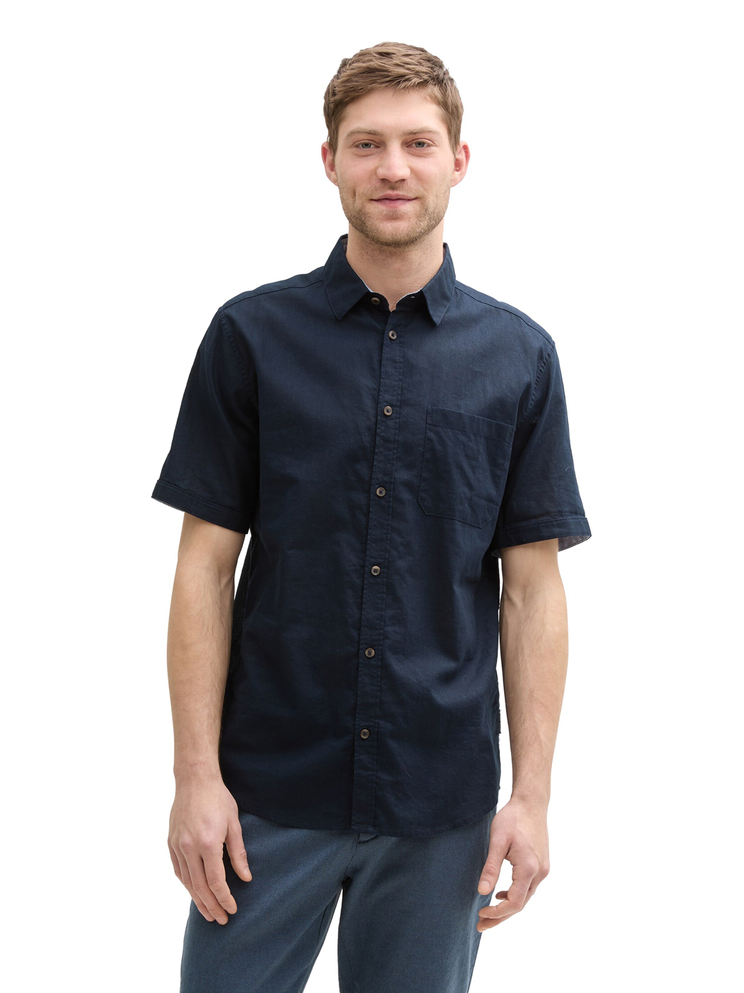 TOM TAILOR Rovný strih Košeľa - Modrá: predná strana