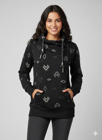 Ragwear Sweatshirt in Black: front
