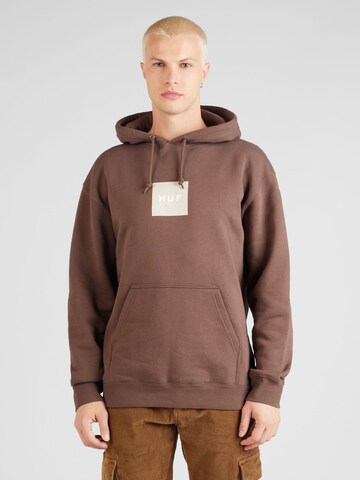 Sweat-shirt HUF en marron : devant