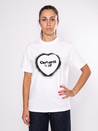Maglietta 'W' S/S SPRAY HEART T-SHIRT WHITE' in XS Carhartt WIP di colore bianco, Visualizzazione prodotti