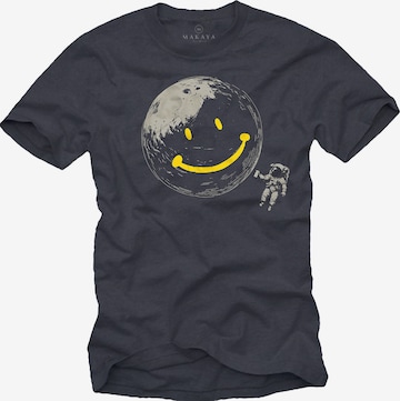 MAKAYA Shirt 'Astro-Smile' in Grey: front
