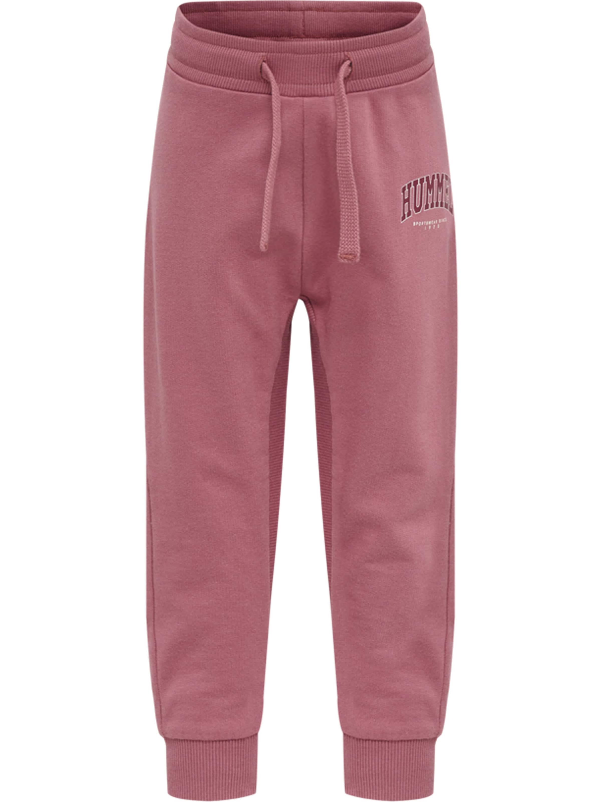 Hummel Tapered Trousers in Pink: front