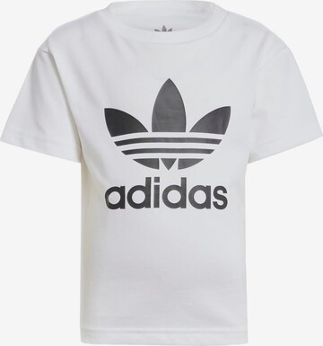 T-Shirt 'Trefoil' ADIDAS ORIGINALS en blanc : devant