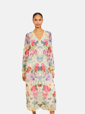 love & roses Jurk in Beige: voorkant