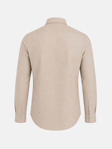 Coupe regular Chemise business 'COTTON LINEN SLIM SHIRT' Michael Kors en beige