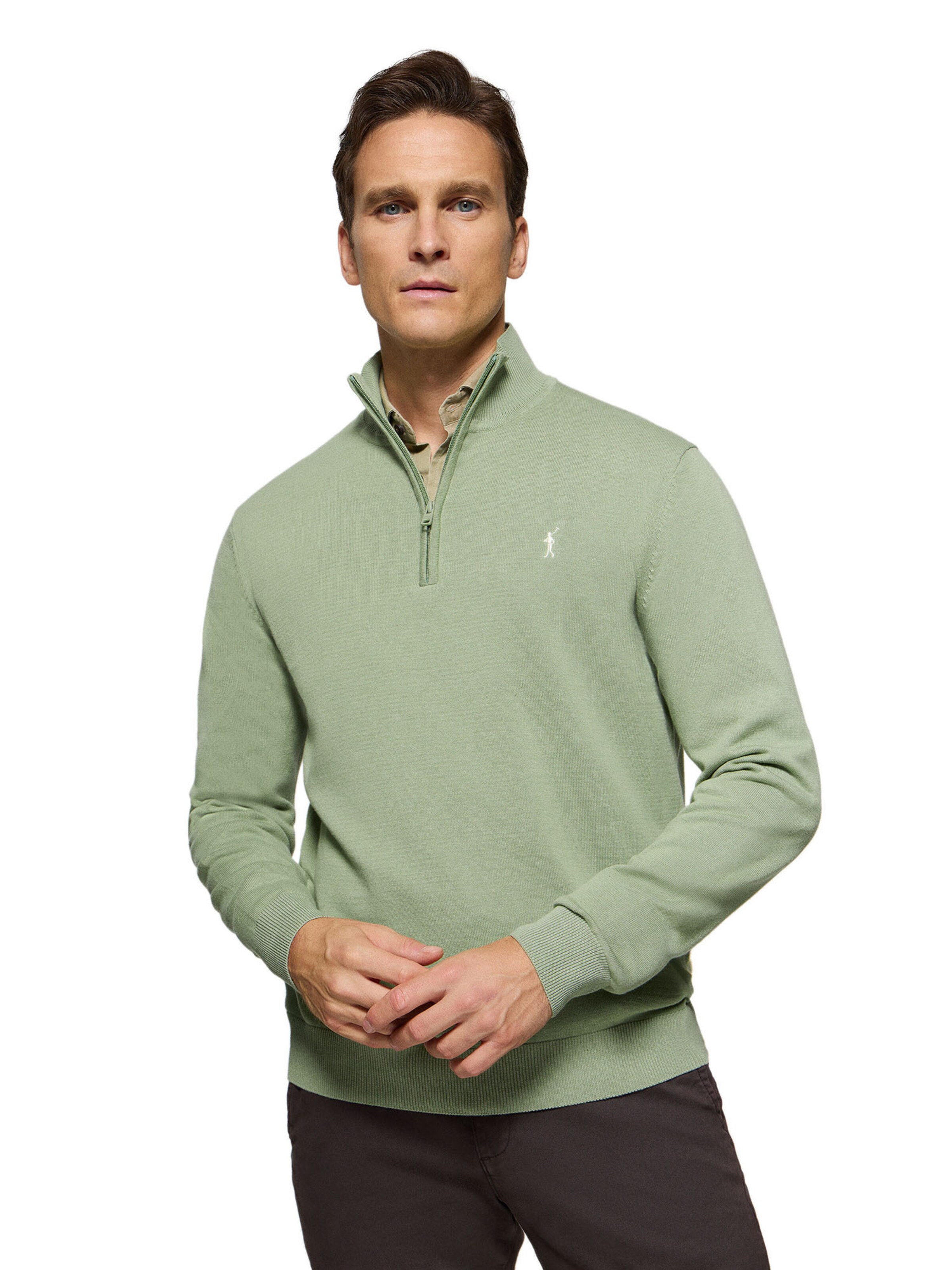 Polo Club Pullover in Grün: Vorderseite
