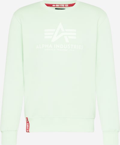 ALPHA INDUSTRIES Bluzka sportowa w kolorze pastelowy zielony / białym, Podgląd produktu