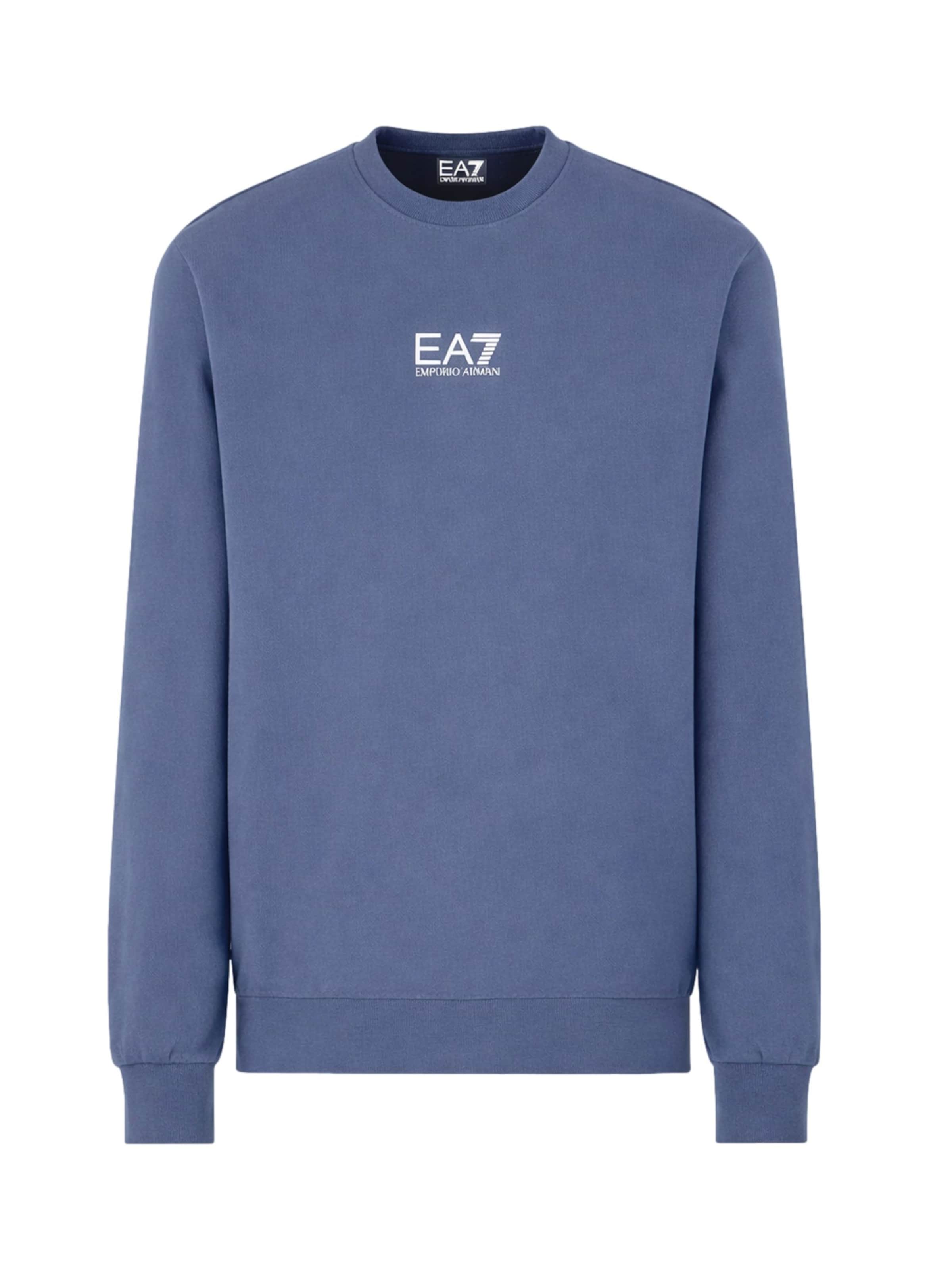 Sweat-shirt EA7 Emporio Armani en bleu : devant