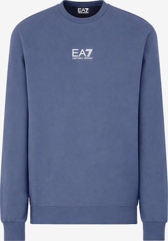 Sweat-shirt EA7 Emporio Armani en bleu : devant
