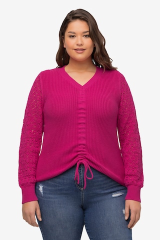 Ulla Popken Sweater in Pink: front