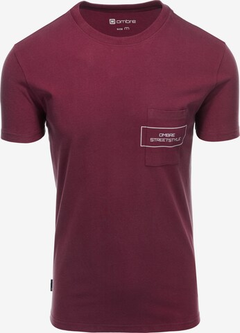 T-Shirt 'S1742' Ombre en rouge : devant