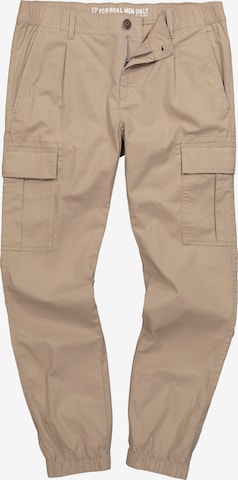 JP1880 Tapered Cargobroek in Beige: voorkant