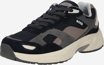 BOSS Black Sneakers laag 'Levitt' in Blauw: voorkant