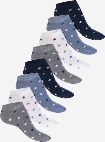 footstar Ankle Socks 'Ringel' in Blue: front