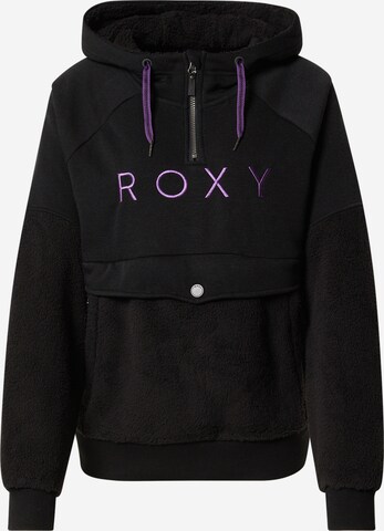 melns ROXY Sportiska tipa džemperis 'PORTER': no priekšpuses